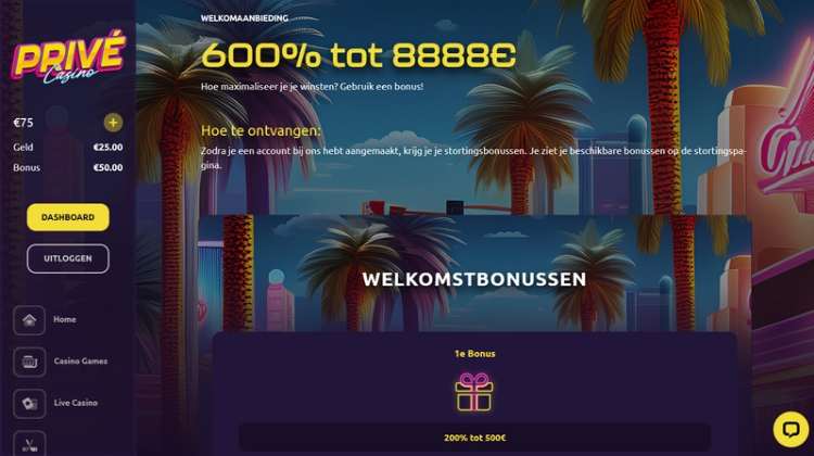 PrivéCasino Promoties en Bonussen