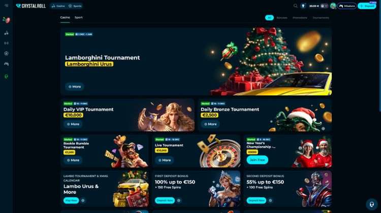 CrystalRoll Promoties en Bonussen