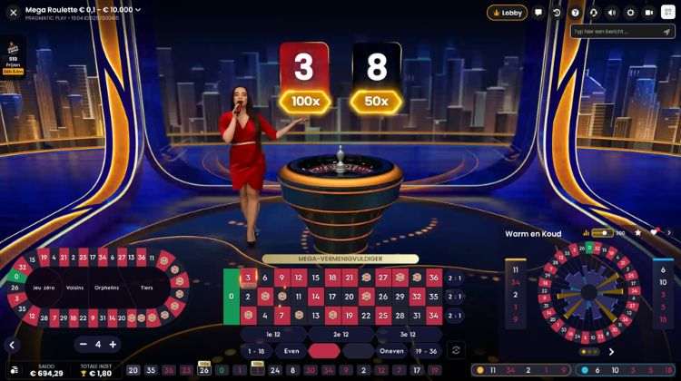 Pragmatic Play Mega Roulette Gameplay