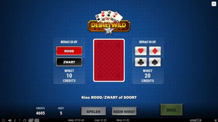 Deuces Wild Gamble Feature