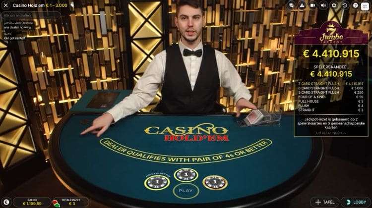 Evolution Casino Hold'em Gameplay