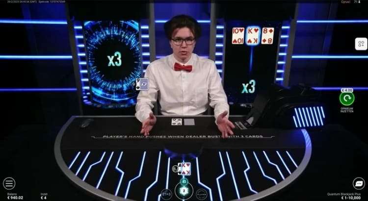 Playtech Quantum Blackjack Live Gameplay