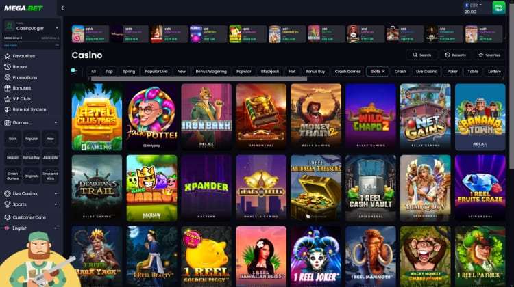 Mega.bet Casino Spelaanbod