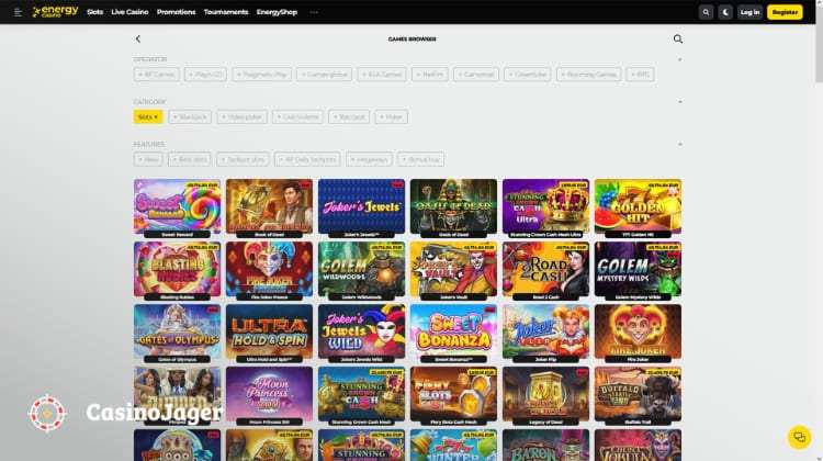 Energy Casino Spelaanbod