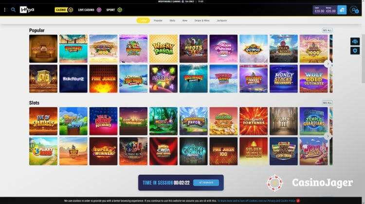 Hopa Casino Spelaanbod