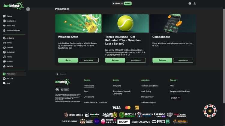 Betblast Promoties en Bonussen