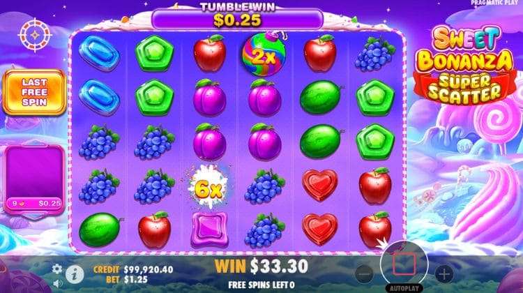 Sweet Bonanza Super Scatter Free Spins Bonus