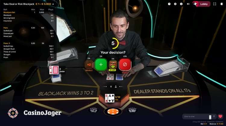 ICONIC21 Take Deal or Risk Blackjack