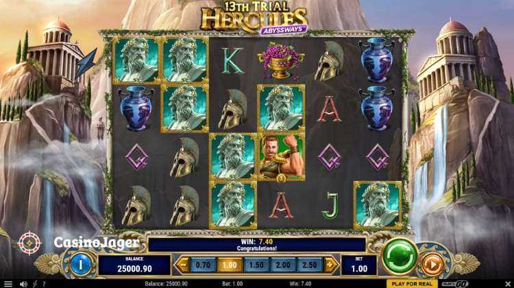 Play'n GO 13th Trial Hercules Abyssways Gameplay