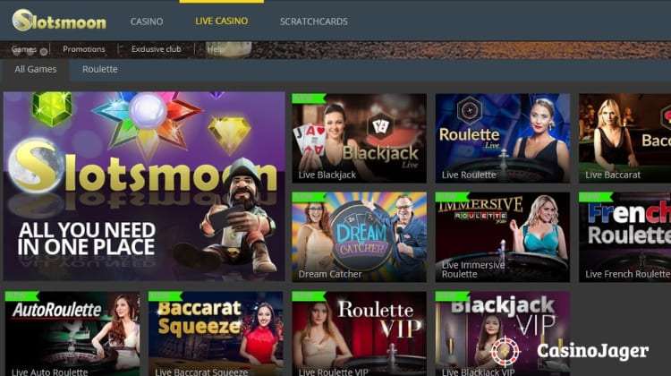 Slotsmoon Live Casino
