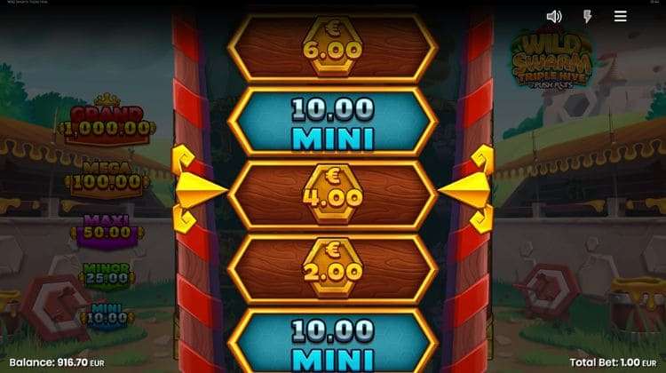 Wild Swarm Triple Hive Wheel Feature