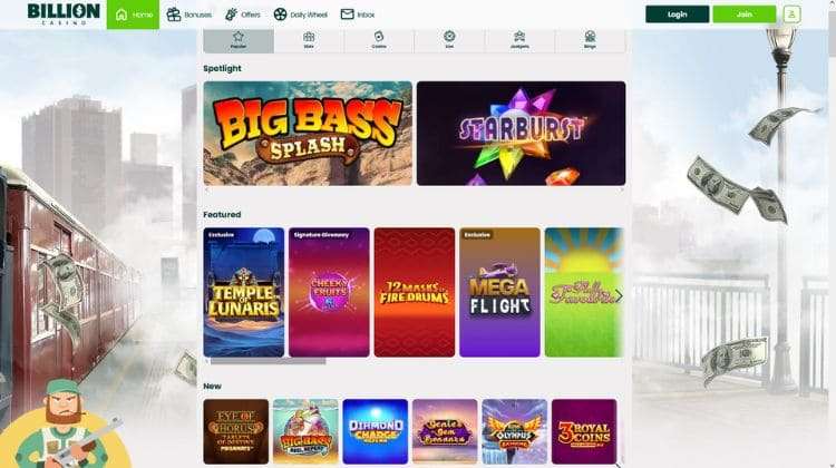 Billion Casino Spelaanbod
