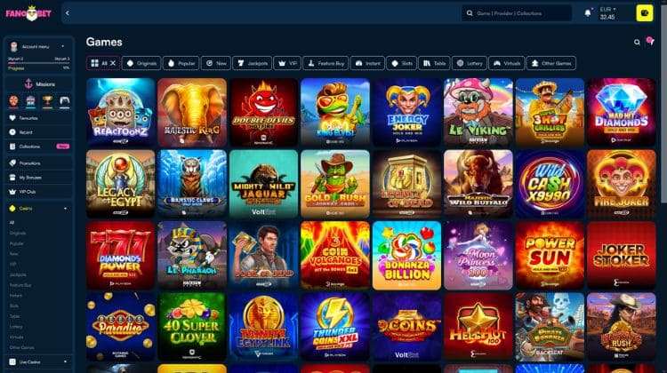 Fanobet Casino Spelaanbod
