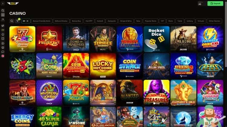Holyluck Casino Spelaanbod