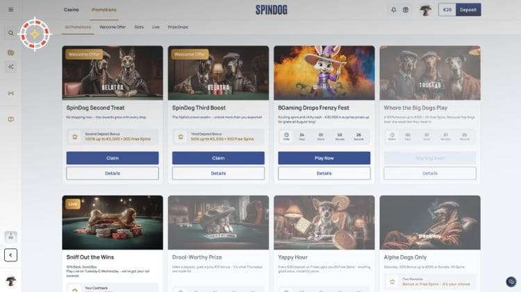 SpinDog Promoties en Bonussen