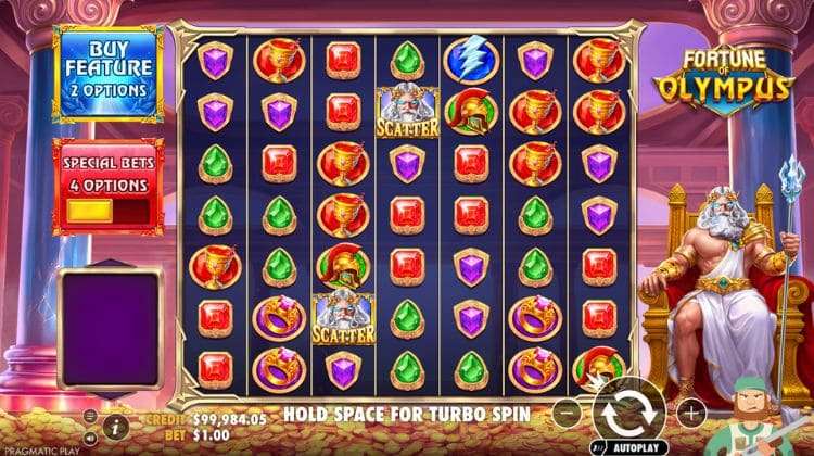 Pragmatic Play Fortune of Olympus Gameplay