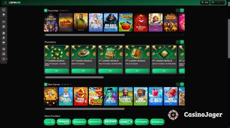 Uspin.me Casino Spelaanbod