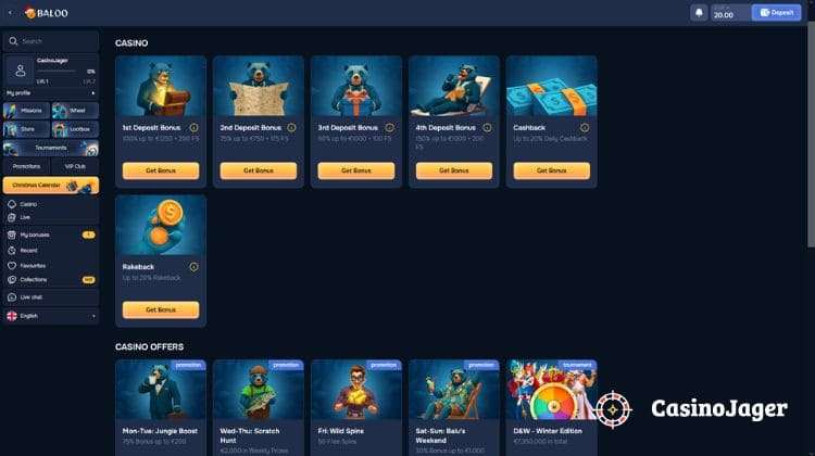 Baloo.bet Promoties en Bonussen