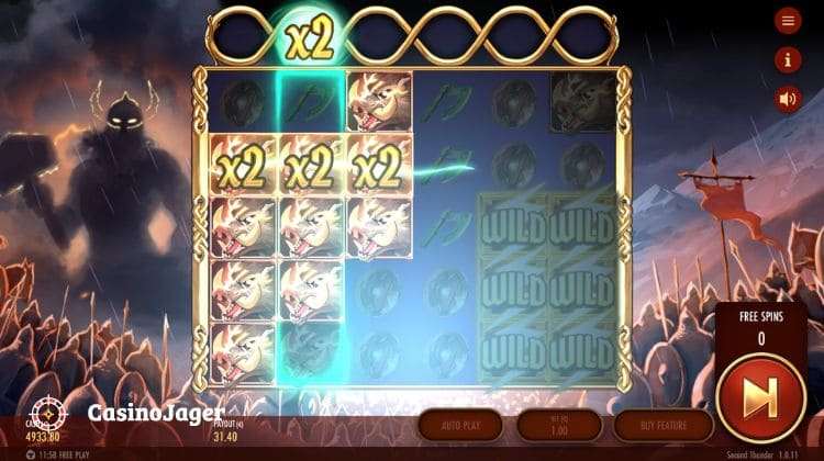 Second Thunder Free Spins Feature Row