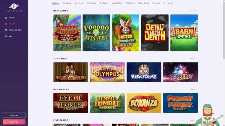 Amsterdams Casino/Slot Planet Spelaanbod
