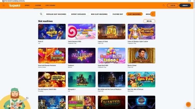 Expekt Casino Spelaanbod
