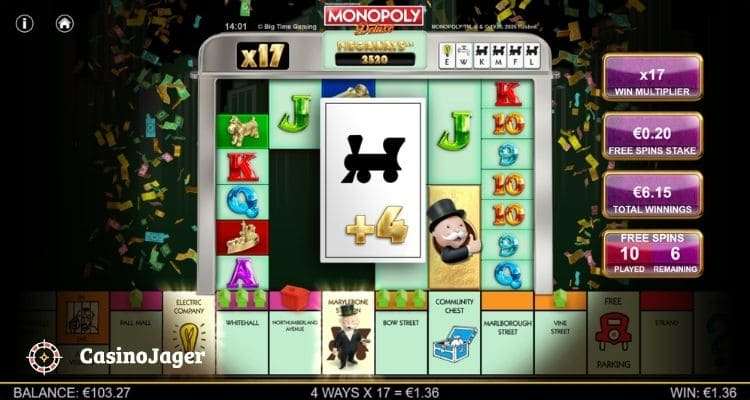 Monopoly Deluxe Megaways Free Spins Bonus