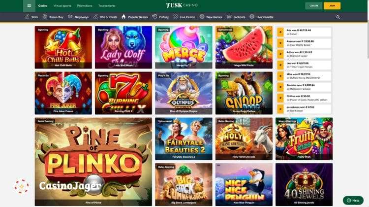 TuskCasino Spelaanbod