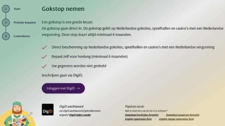 Gokstop Nemen via Cruks